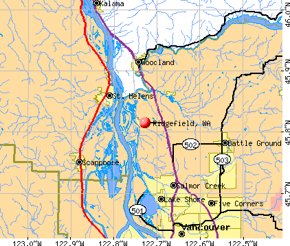 Ridgefield, WA map