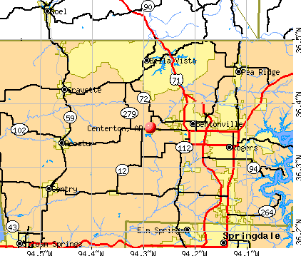 Centerton, AR map