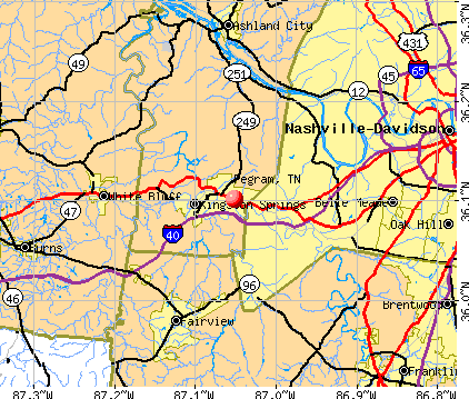 Pegram, TN map