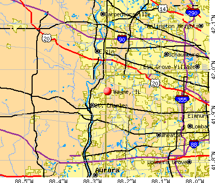 Wayne, IL map