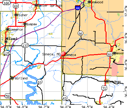 Seneca, MO map