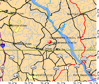 Susquehanna Trails, PA map