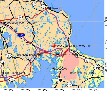 White Island Shores, MA map