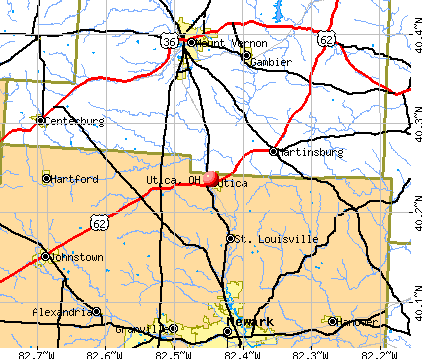 Utica, OH map