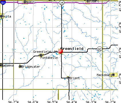 Greenfield, IA map