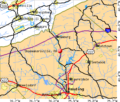 Shoemakersville, PA map