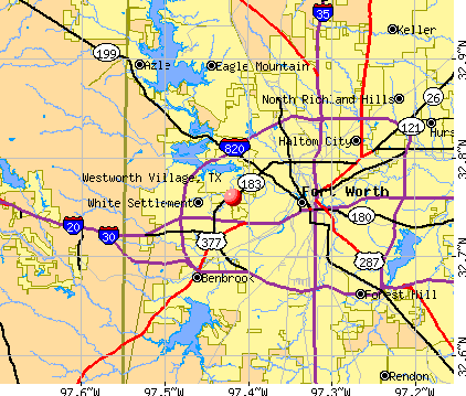 Westworth Village, TX map