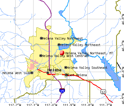 Helena Valley Northeast, MT map