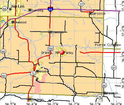 Granby, MO map