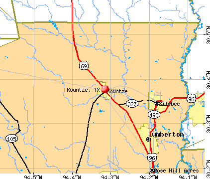 Kountze, TX map