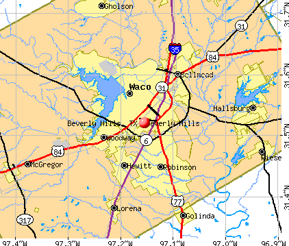 Beverly Hills, TX map