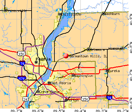 Germantown Hills, IL map