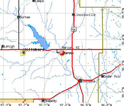 Marion, KS map