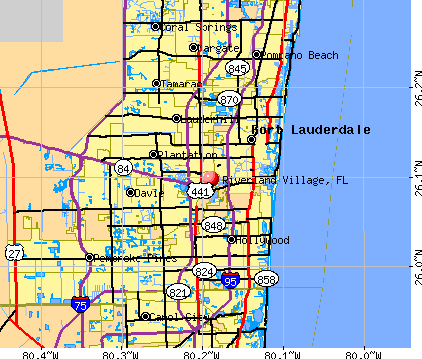 Riverland Village, FL map