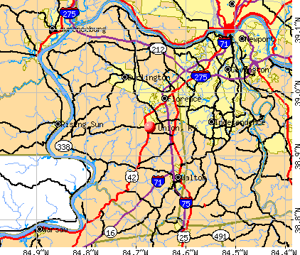 Union, KY map