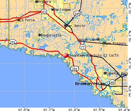 Encantada-Ranchito El Calaboz, TX map