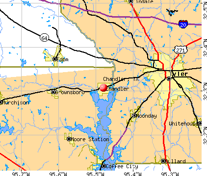 Chandler, TX map