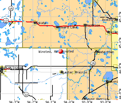 Winsted, MN map