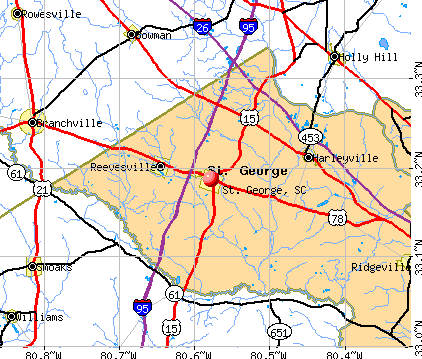 St. George, SC map