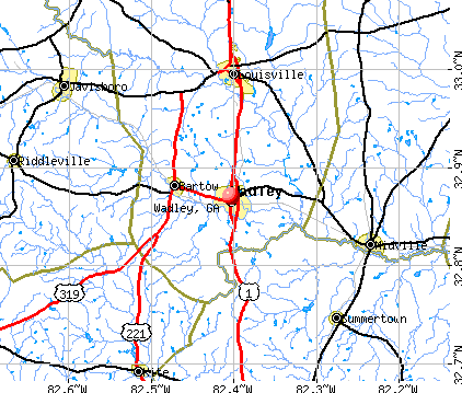 Wadley, GA map