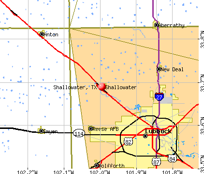 Shallowater, TX map