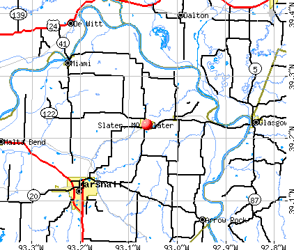 Slater, MO map