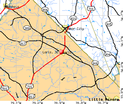Loris, SC map