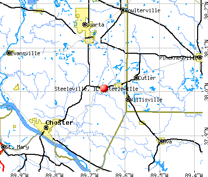 Steeleville, IL map