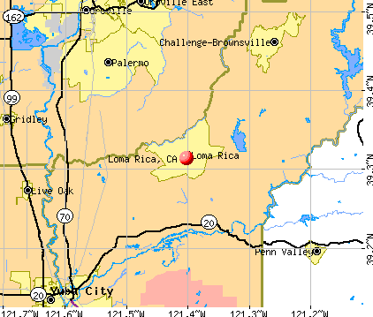 Loma Rica, CA map