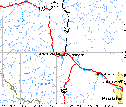 Leavenworth, WA map