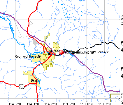 East Missoula, MT map