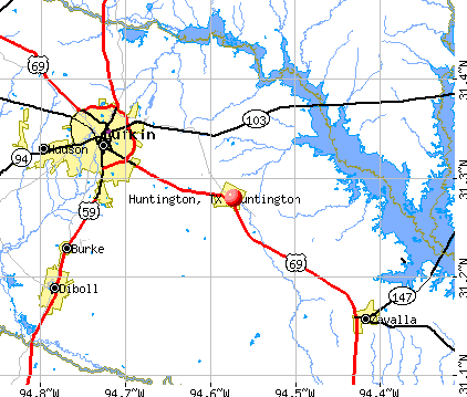 Huntington, TX map