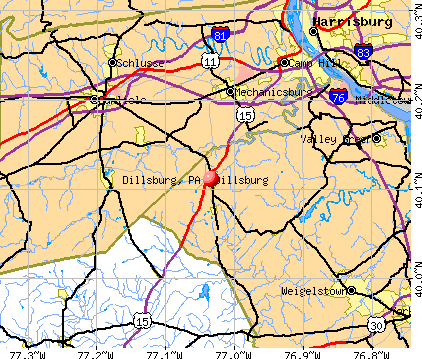 Dillsburg, PA map