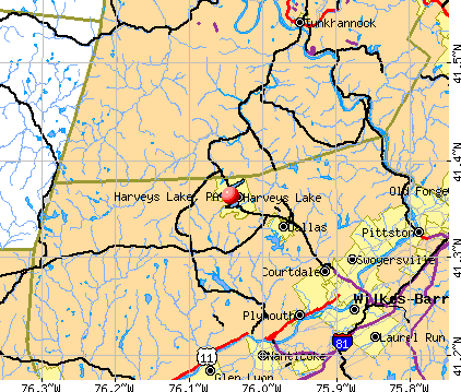 Harveys Lake, PA map