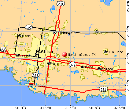 North Alamo, TX map