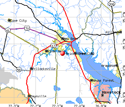 Brices Creek, NC map