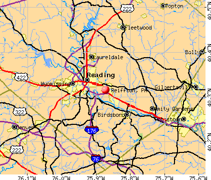 Reiffton, PA map
