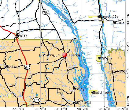 Elsberry, MO map