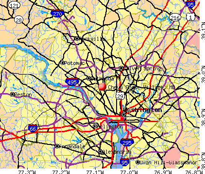 Chevy Chase Village, MD map