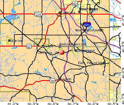 Leetonia, OH map