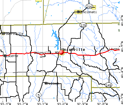 Unionville, MO map