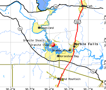 Granite Shoals, TX map