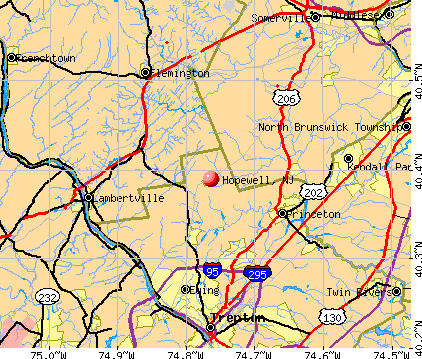 Hopewell, NJ map