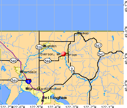 Everson, WA map