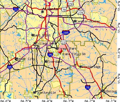 Lake City, GA map