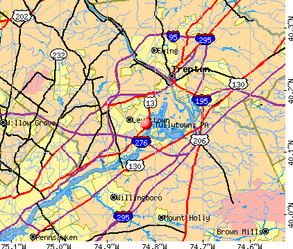Tullytown, PA map