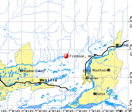 Fishhook, AK map