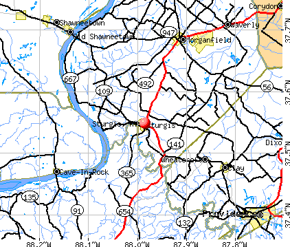 Sturgis, KY map