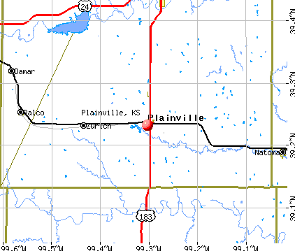Plainville, KS map