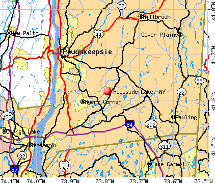 Hillside Lake, NY map
